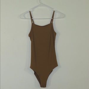 NWOT: Ribbed Brown Tank Top Onesie for Women Wild Fable